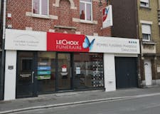 Devanture de Pompes Funèbres Marbrerie DANCOISNE - Le Choix Funéraire