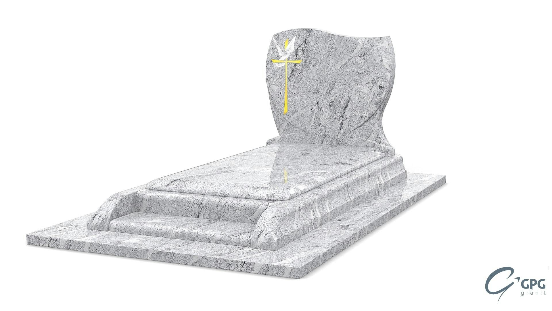 pierre tombale granit blanc