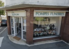 Devanture de Pompes Funèbres Marbrerie Régis