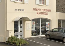 Devanture de Pompes Funèbres Marbrerie Saintaises - Ets Faure