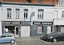 Devanture de Pompes Funèbres Strypsteen