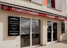 Devanture de Pompes Funèbres Marbrerie Anneciennes G.Golliet