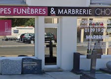 Devanture de Pompes Funèbres Marbrerie Choteau
