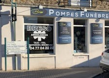 Devanture de Pompes Funèbres Bresso