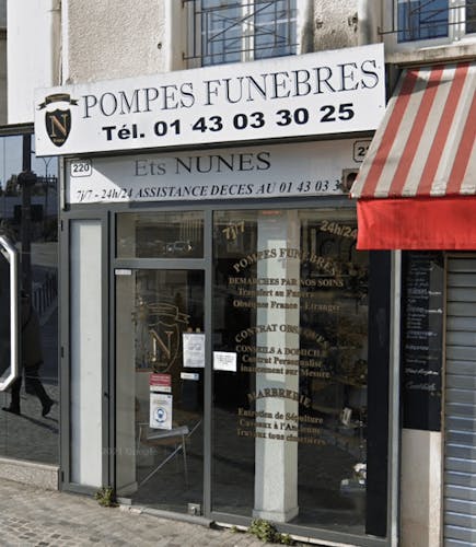 Photographie de la Pompes Funèbres Marbrerie Nunes de Noisy-le-Grand