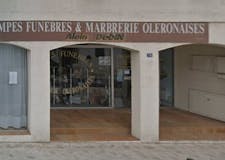 Devanture de Pompes Funèbres et Marbrerie Oléronaises