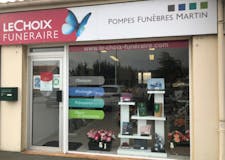 Devanture de Pompes Funèbres Martin - Le Choix Funéraire