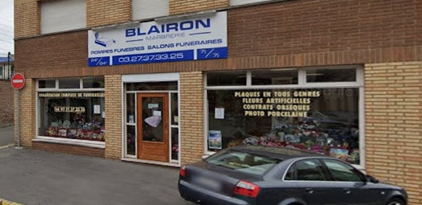 Photographie BLAIRON Marbrerie Pompes Funèbres de Solesmes