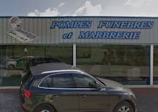 Devanture de Pompes Funèbres et Marbrerie Grandon