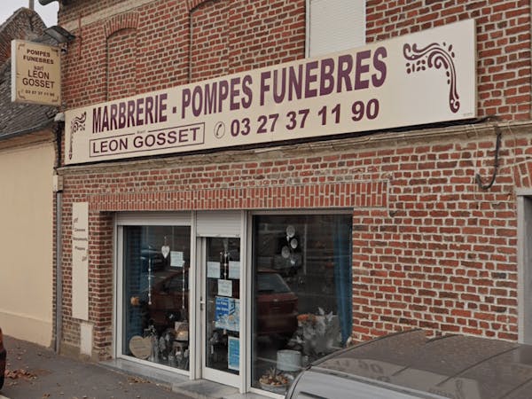 Photographie de la Pompes Funèbres Marbrerie Gosset Léon d'Avesnes-les-Aubert