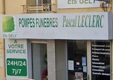 Devanture de Pompes Funèbres Pascal Leclerc