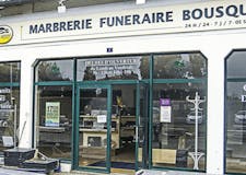 Devanture de Pompes Funèbres Marbrerie Bousquet