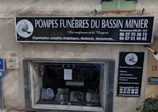 Devanture de Pompes Funèbres du Bassin Minier