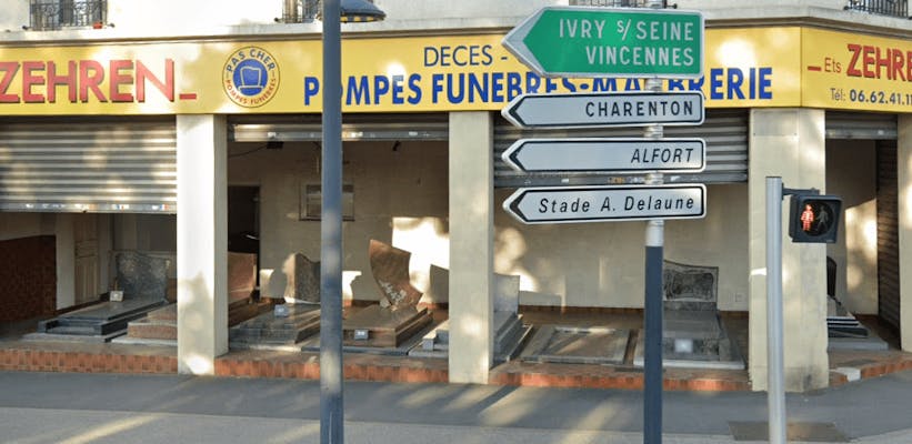 Photographie de la Pompes Funèbres Marbrerie Zehren de Maisons-Alfort
