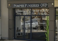 Devanture de Pompes Funèbres OVP