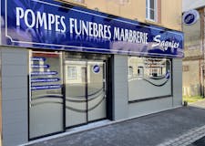 Devanture de Pompes Funèbres et marbrerie SAGNIER