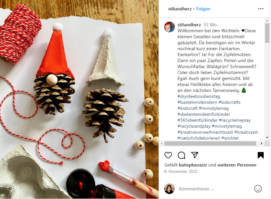 Dekoration Weihnachtswichtel für den Baum