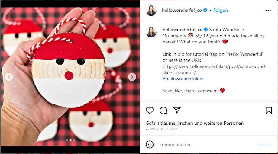 Hölzerner Christbaumschmuck