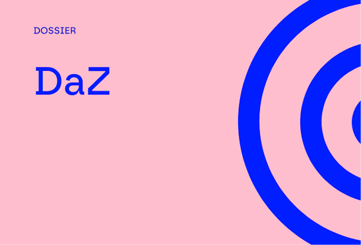 Textgrafik mit dem Titel "Deutsch als Zweitsprache".