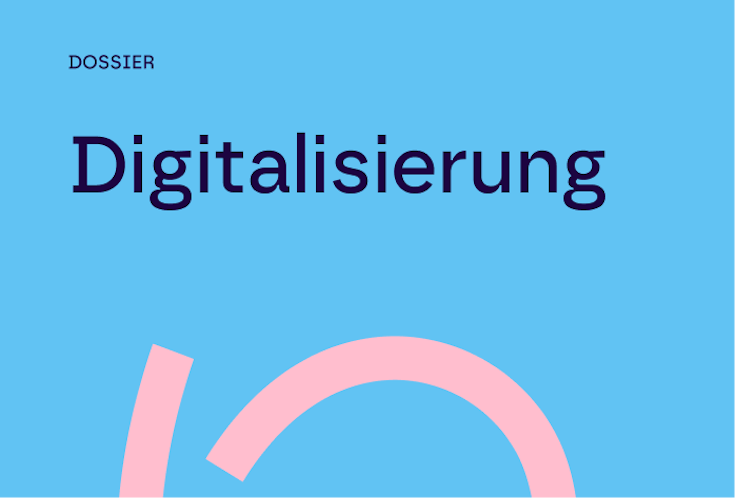 Textgrafik mit dem Titel "Digitalisierung".