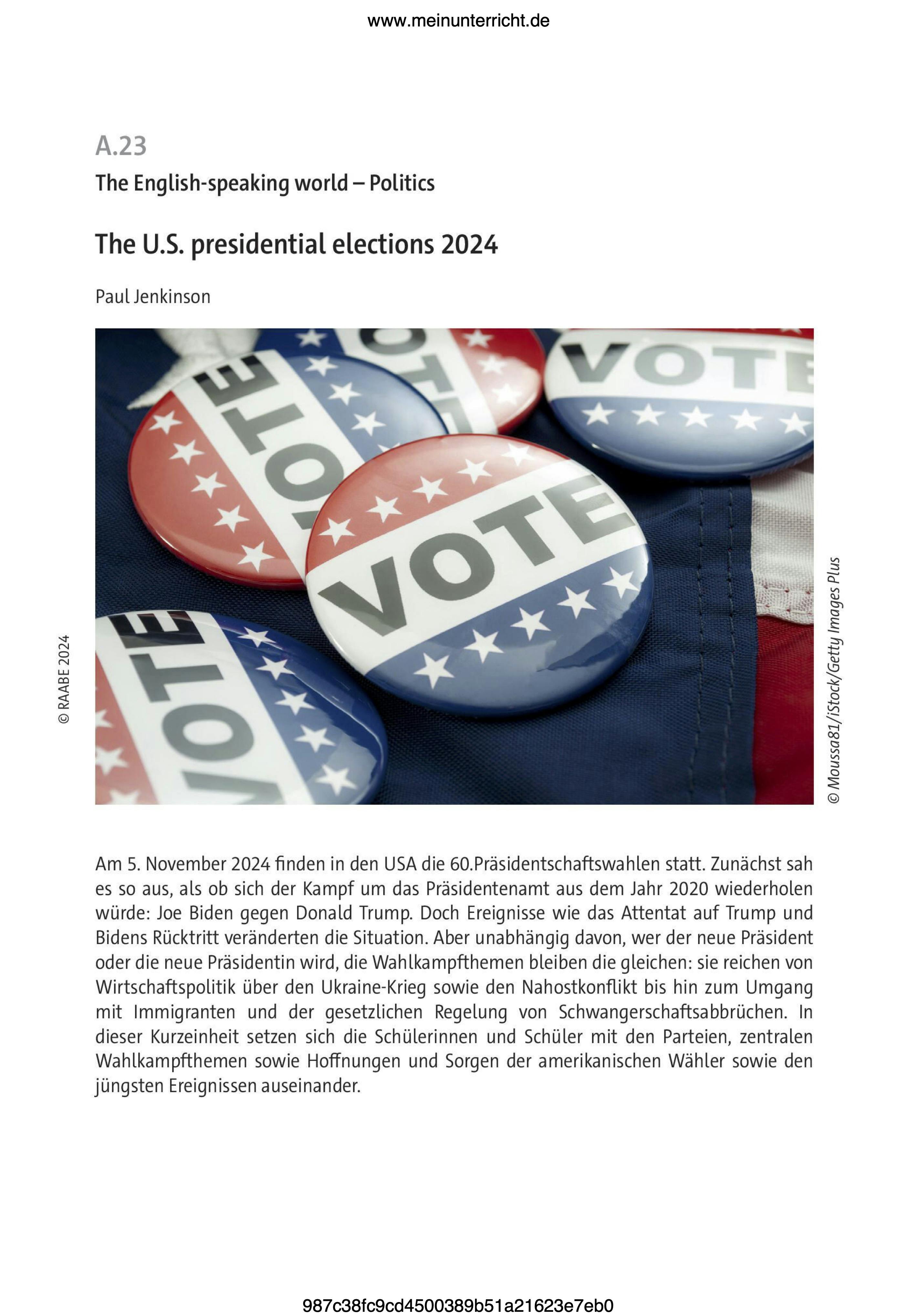 Cover_The U.S. presidential elections 2024