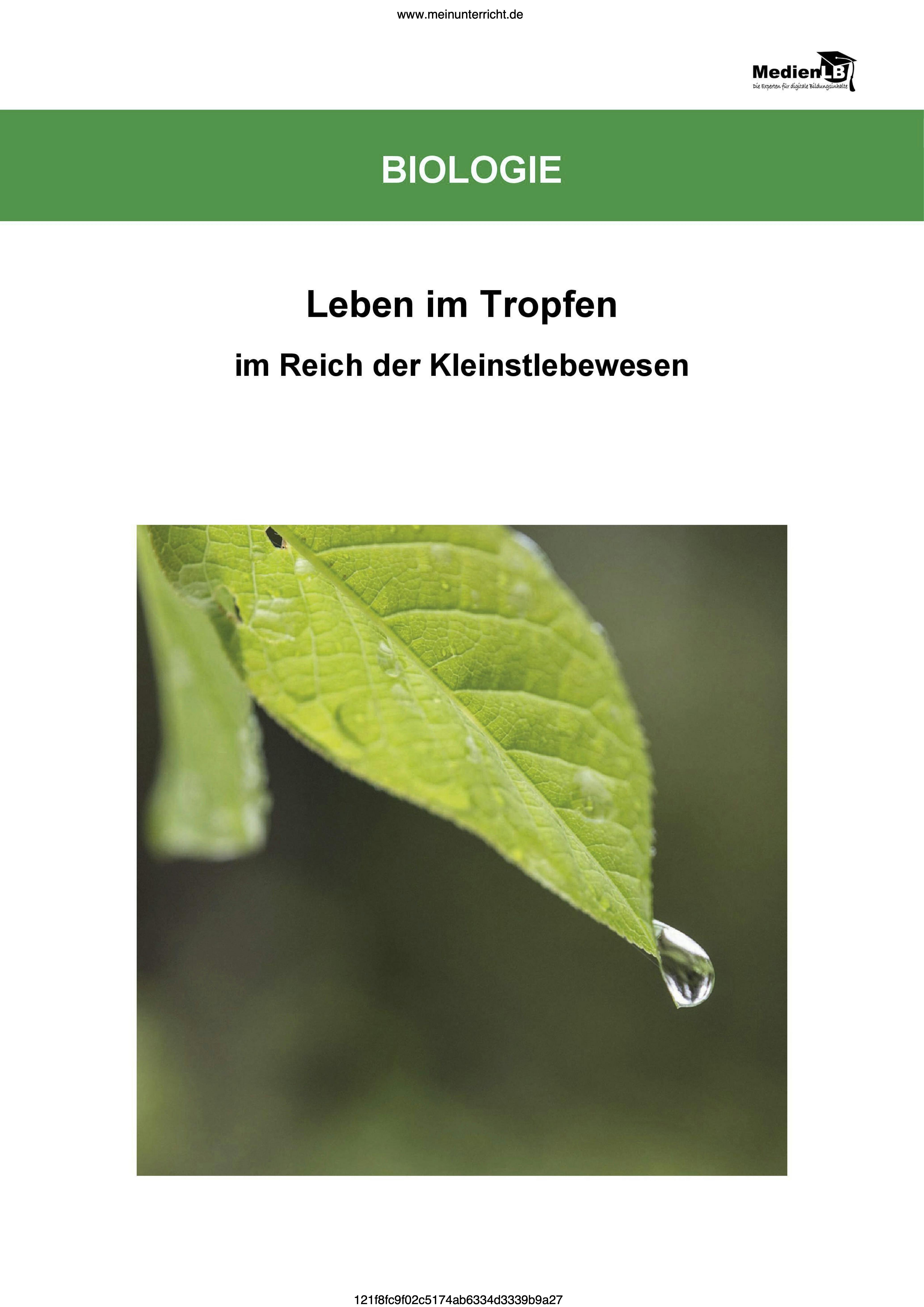 Leben im Tropfen・Klasse 5-10・MedienLB
