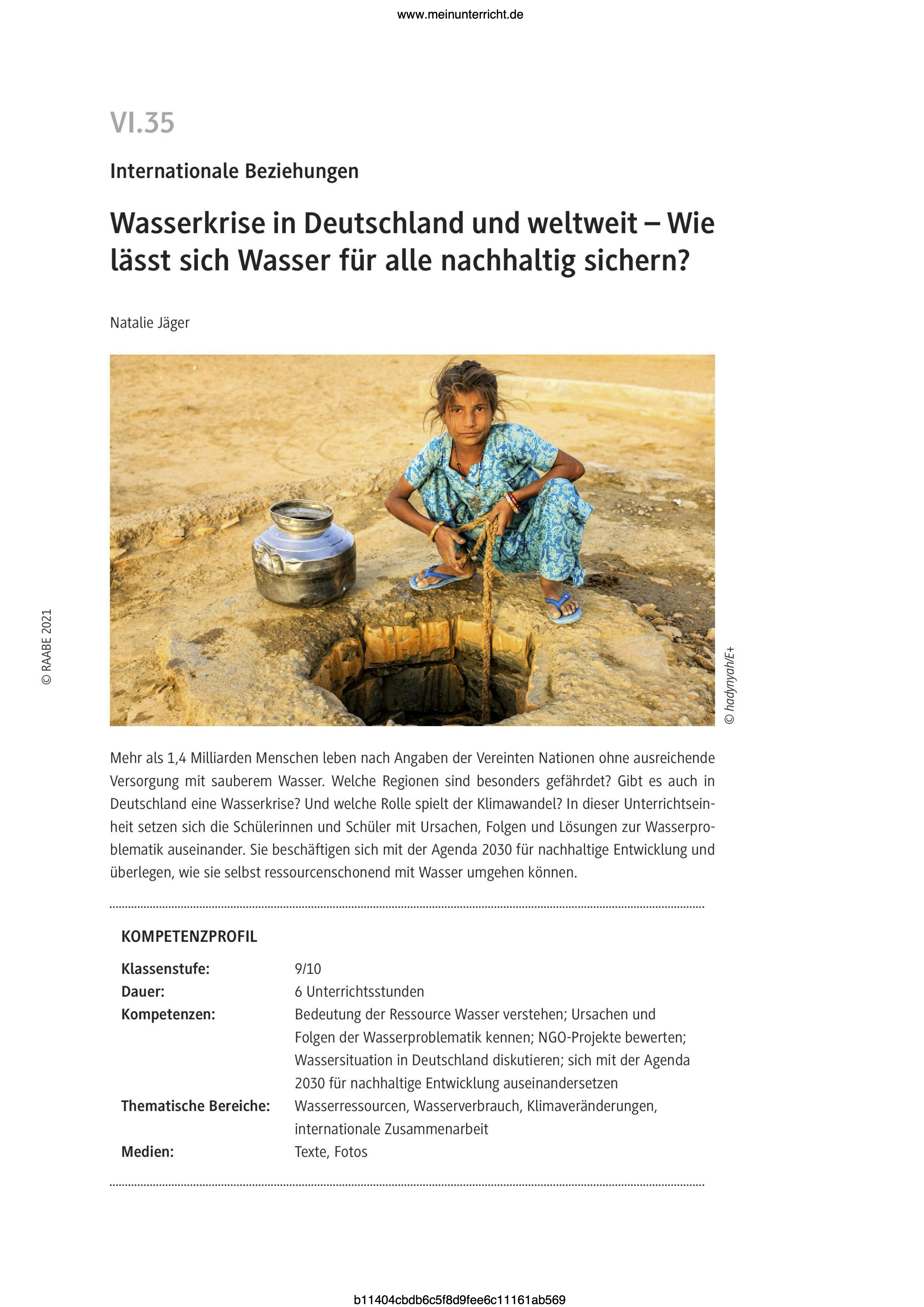Cover_Wasserkrise in Deutschland und weltweit