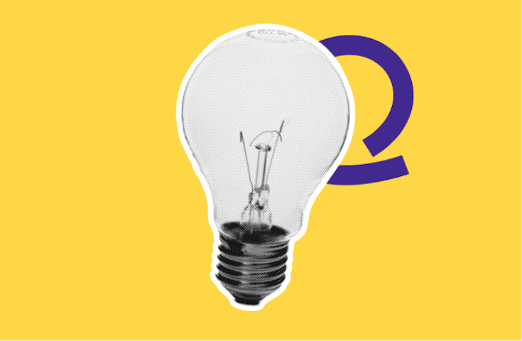 Eine Glühbirne als Symbol für eine Idee.