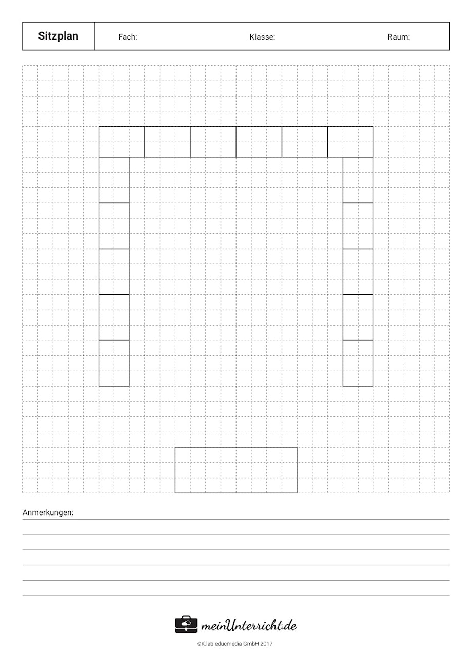 Sitzordnung in der Schule: Die U-Form