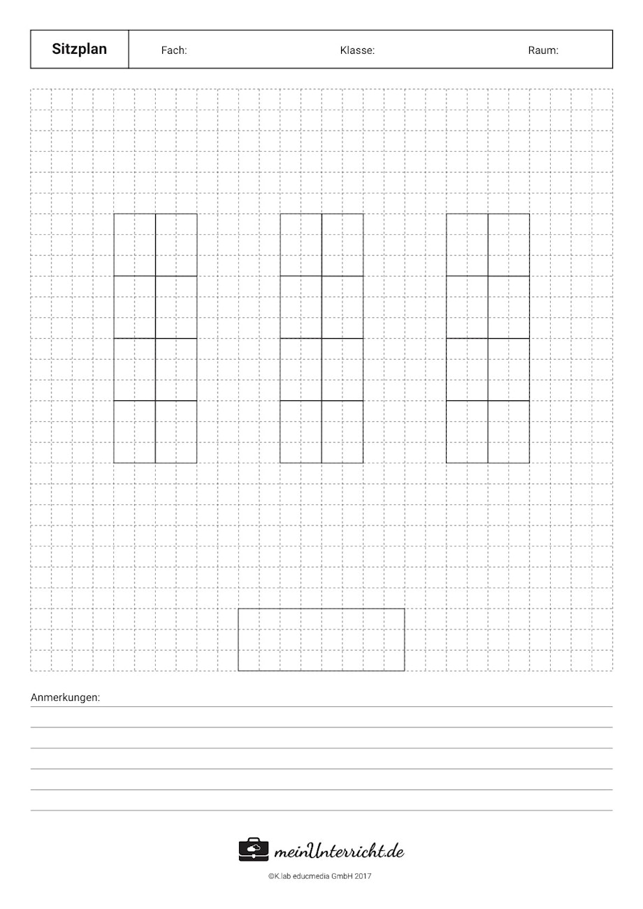 Sitzordnung in der Schule