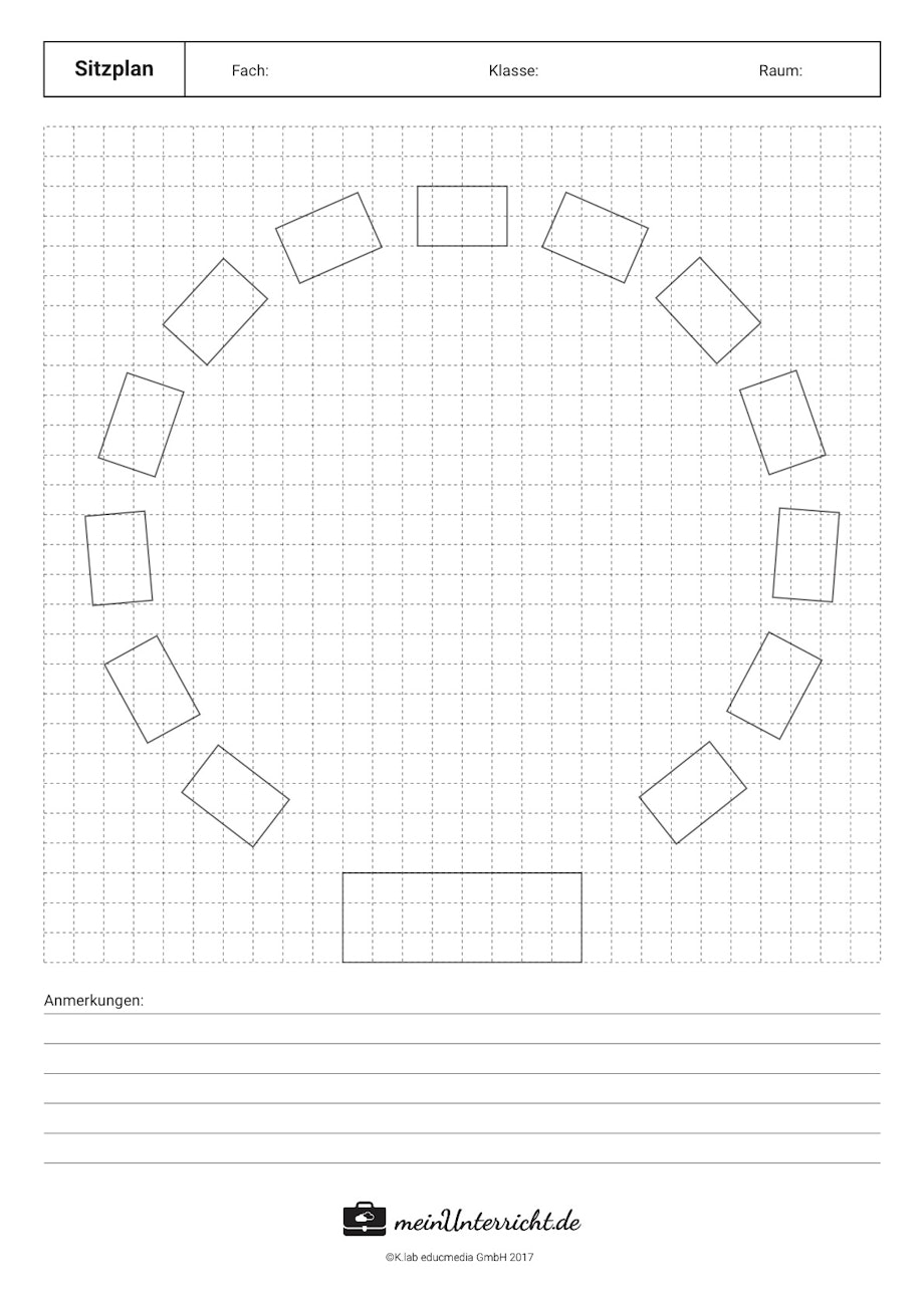Sitzordnung in der Schule: Kreis