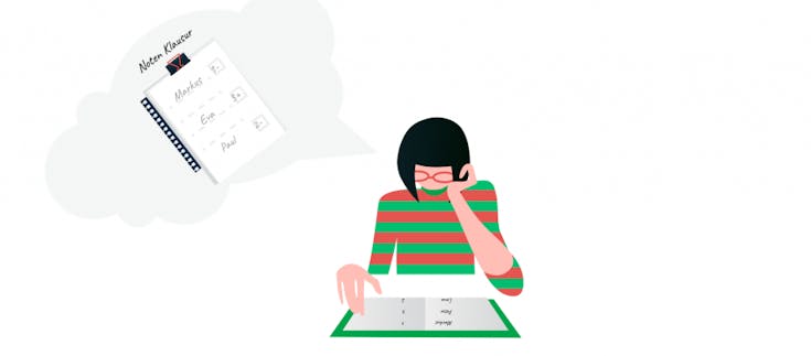 Auf dem Bild ist eine Frau, die ein Buch liest. Jetzt zeigen wir dir interessante Lehrmethoden für die schriftliche Leistungsbewertung.