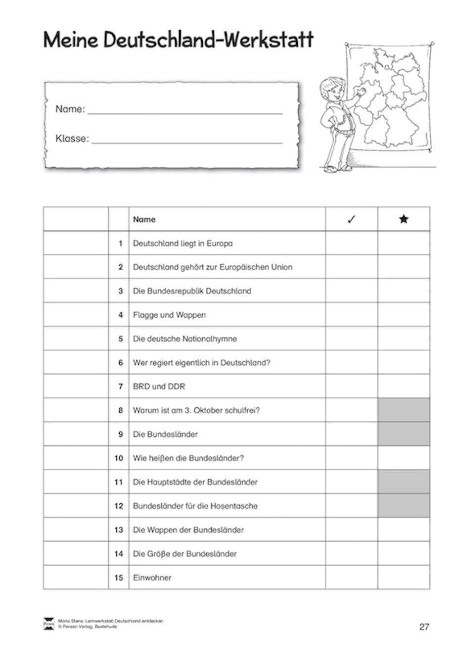 Unterrichtsmaterial Deutschland-Werkstatt