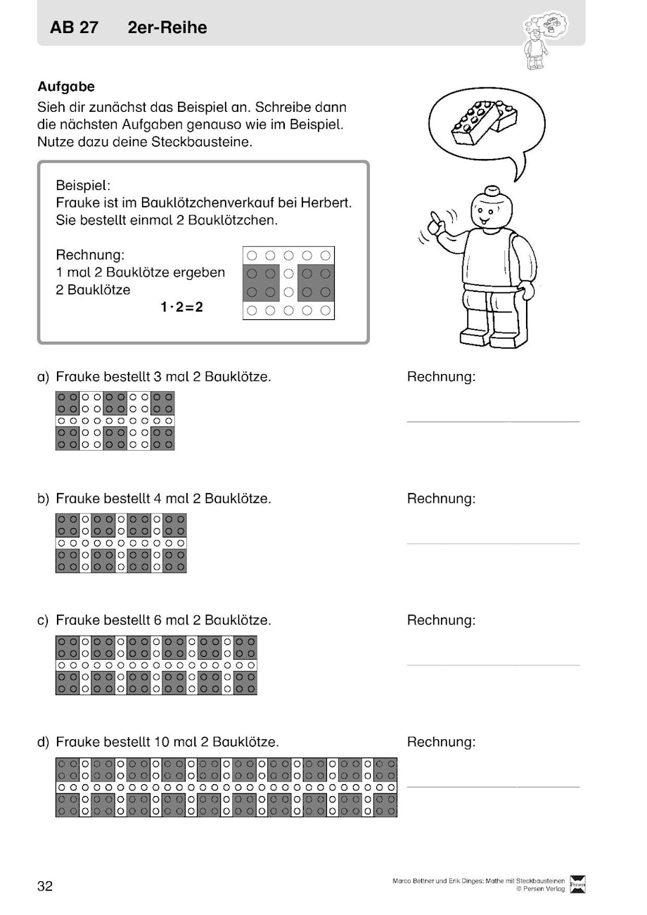 Mathematik_Kopiervorlagen mit praktischen Aufgaben zur Multiplikation