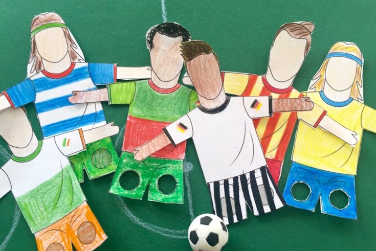 Fußballer-Fingerpuppe zum Ausdrucken und Ausschneiden