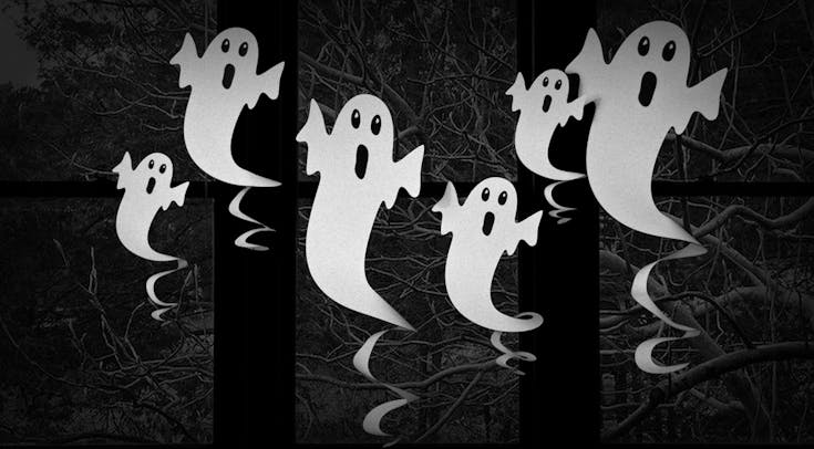 Halloween: Grusel-Gespenst zum Ausschneiden