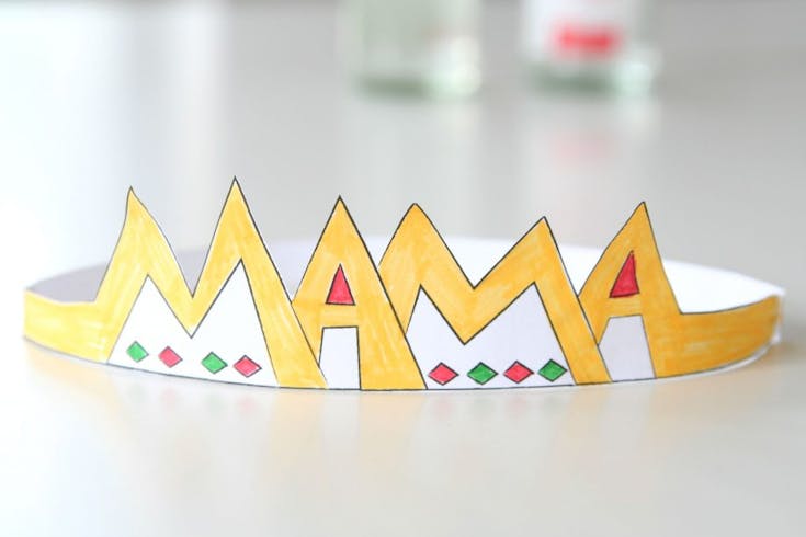 Eine Krone als Muttertageskarte basteln