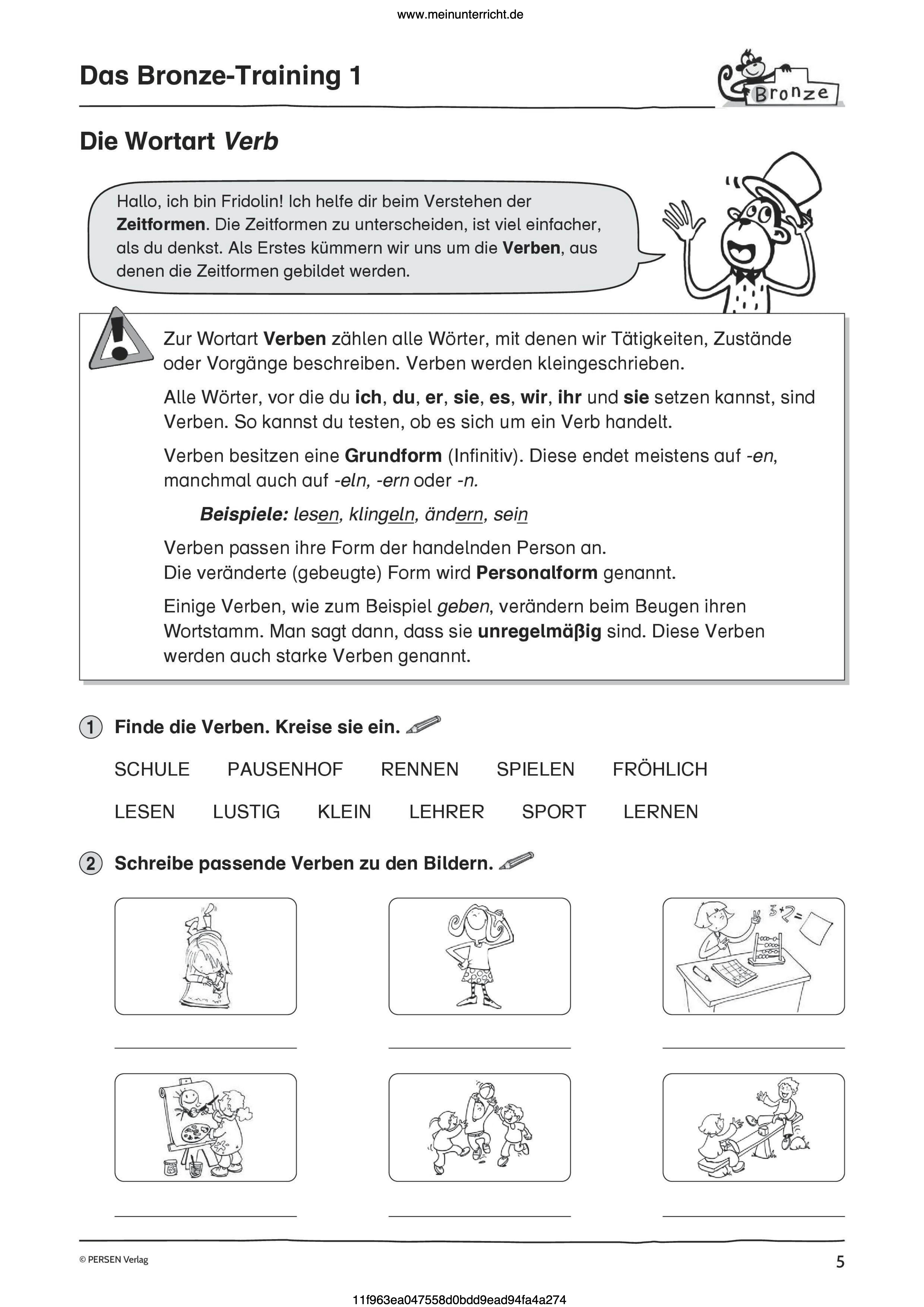 Die Wortart Verb
