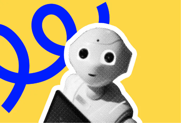 Futuristischer Roboter als Symbol für künstliche Intelligenz.