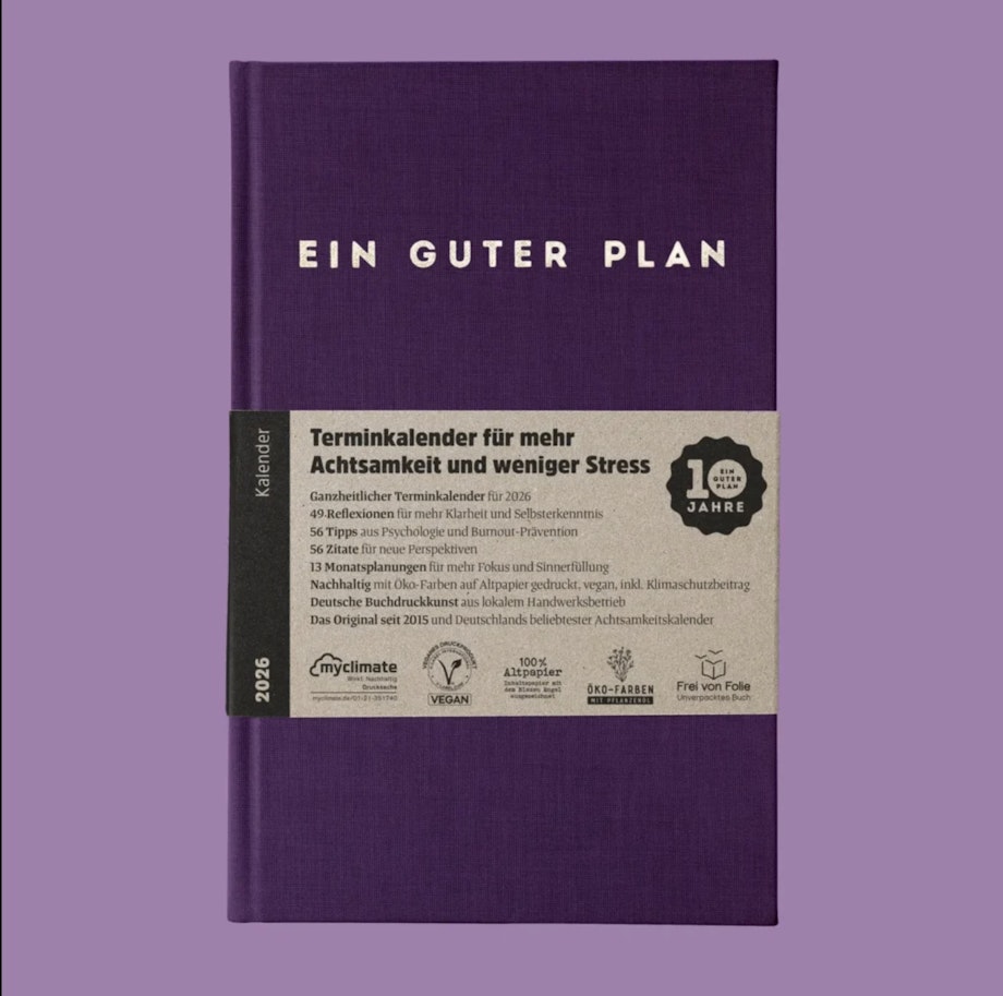 Terminkalender für mehr Achtsamkeit und weniger Stress.