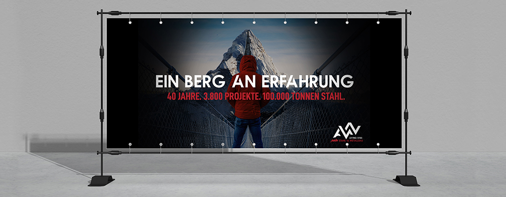 AWN Bauzaunbanner -  Digitales Handwerk von der Meisterstück Agency aus Köln