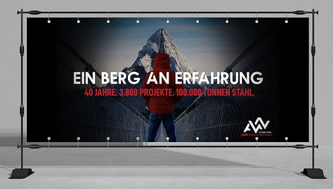 AWN Bauzaunbanner -  Digitales Handwerk von der Meisterstück Agency aus Köln