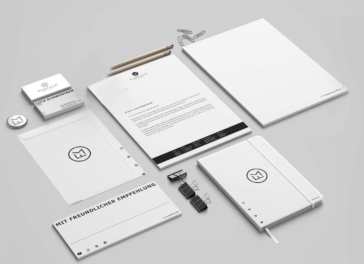 Stationary Layout des Unternehmens Murface - Digitalisierung Handwerk von der Meisterstück Agency aus Köln.