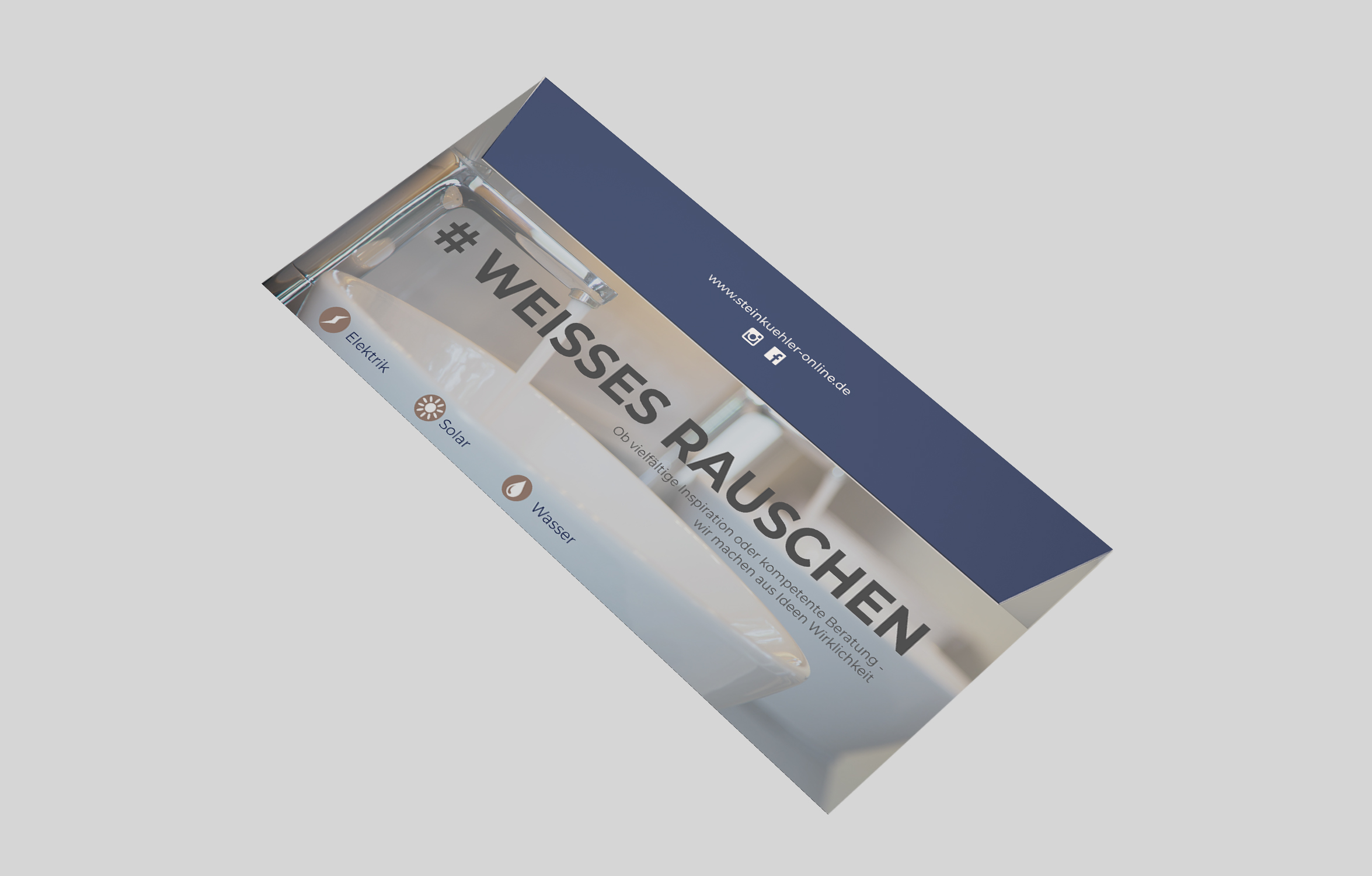 Ein Briefumschlag mit einem Hashtag "Weisses Rauschen" - Digitalisierung Handwerk von der Meisterstück Agency aus Köln.