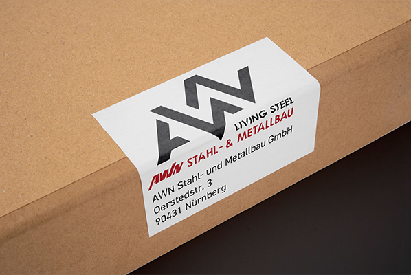 AWN Versandsticker-  Digitales Handwerk von der Meisterstück Agency aus Köln