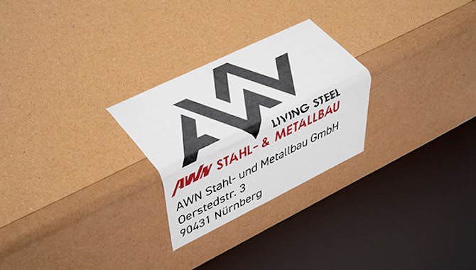 AWN Versandsticker-  Digitales Handwerk von der Meisterstück Agency aus Köln