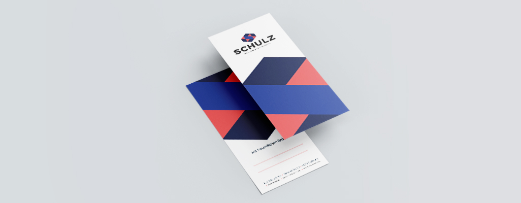 Die Neue Broschüre mit dem neuen Logo des Unternehmens Schulz designed von dem Unternehmens Identitätsvertärker GmbH - Werbeagentur Handwerk, von der  Meisterstück Agency aus Köln