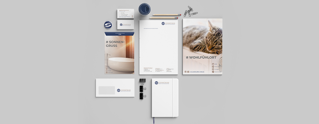 Stationary des Unternehmens Steinkühler - Digitalisierung Handwerk von der Meisterstück Agency aus Köln.