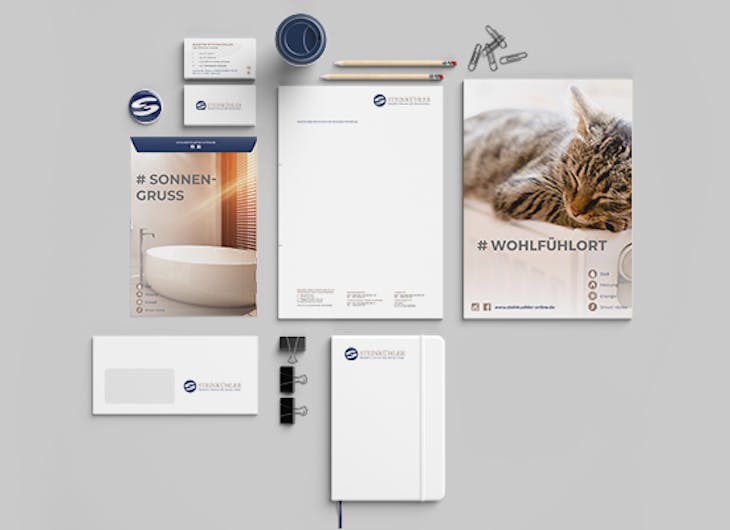 Stationary des Unternehmens Steinkühler - Digitalisierung Handwerk von der Meisterstück Agency aus Köln.
