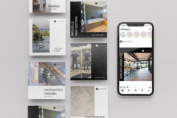 Social-Media Postings von Murface - - Marke digitalisieren Handwerk, die Meisterstück Agency aus Köln, hilft Ihnen bei der Digitalisierung Ihrer Marke